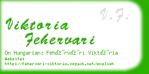 viktoria fehervari business card